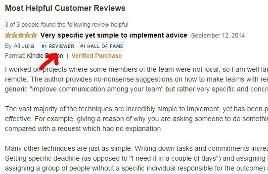 #1 Amazon Reviewer on "Influencing Virtual Teams" 